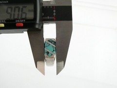 Shube Sterling Silver Dyed Howlite Bar Flat Top Ring 925 Size 9 Weighs 5.5g