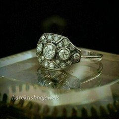 2CT Lab-Created Round Cut Diamond Vintage Bubble Style Ring 14K White Gold Over