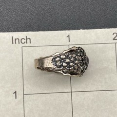 Vintage Israel Amethyst Sterling Silver Ring Size 9.75