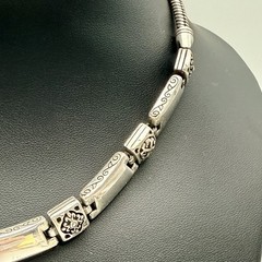Vintage Brighton “Tribeca” Scrollwork Bar Link Choker Necklace