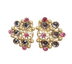 Vintage Signed Scaasi Clip Earrings SEE DESCRIPTION Free Ship!