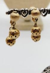NAPIER Filigree Ball Earrings Clip On Dangle Vintage 1.25 in