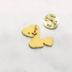 Heart Valentine’s Day Lapel Pin 1″ Red Gold tone Triple Hearts
