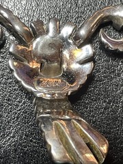 Gorgeous HTF “Coro” Art Deco Revival ClearRhinestone Rhodium Plate17” Necklace
