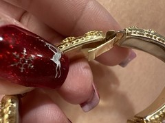 Italian Micro Mosaic Morano Bracelet Gold Toned 6 3/4”