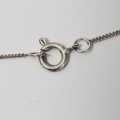 Silver 835 Necklace Windmill Holland Blue Porcelain Silver Chain 17″