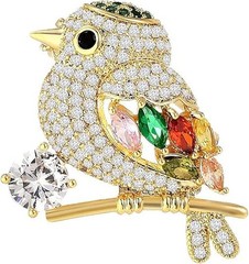 Sparkling Magpie Bird Brooch Pin-Rhinestone Crystal Jewelry Women Dress/Coat Lot