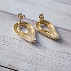 Vintage Earrings for Pierced Ears Stylish Gold Tone