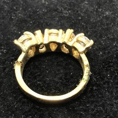 Vintage 18KT GE Gold Plated & Cubic Zirconia Statement Look Ring varied sizes