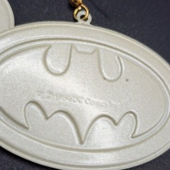 Fun Funky Vintage 80s 90s Earrings ` Batman Bat Man Signal DC Comics Eighties