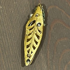 BSK Vintage Brooch Ear of Corn Gold Tone 2.75″ Pin Back Kitsch 70s/80s Signed