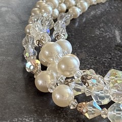 Vintage 16 Pc Faux Pearl Jewelry Lot MIA Brooch Necklaces Earrings Barrettes