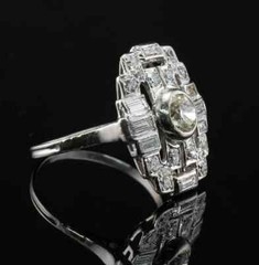 Art Deco Style 2.60Ct Round Lab Created Diamond 14K White Gold FN Wedding Ring