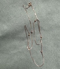Authentic 14K Yellow Gold Ball Station Necklace 16″ Made in Italy Dainty Chain