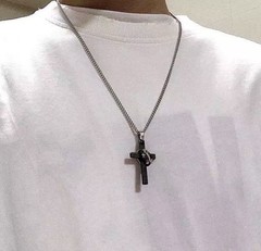 Minimalist Trendy Cross Stainless Steel Christian Jewelry Gift Necklace