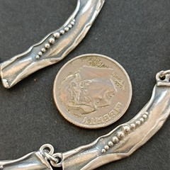Vintage Israeli Silver Necklace Modernist Art Nouveau Revival Choker Handmade