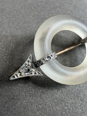 Art Deco Sapphire and Diamond Arrow Brooch
