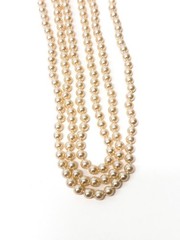 CAMROSE & KROSS JBK TRIPLE STRAND PEARL NECKLACE WITH FLOWER CLASP 27 INCHES