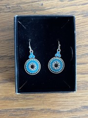 Southwestern Style Enamel Y Necklace and Drop Earring Set Avon
