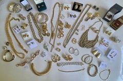 Vintage Now Mixed Silver And Gold Tone Jewelry Lot 58 Piece