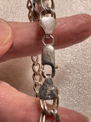 Unique Cat Charms Sterling Silver And Black Cat Italian Double Curb 925 Bracelet