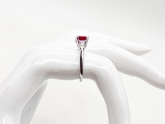 Vintage 1940s $5000 1.40ct Natural NO HEAT RUBY VS G Diamond Platinum Ring