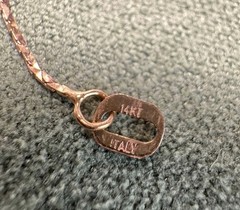 Authentic 14K Yellow Gold Ball Station Necklace 16″ Made in Italy Dainty Chain