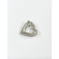 Triple Heart Intertwined Brooch Silver Tone Rhinestone Lapel Pin