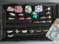 Vintage Estate Ring Lot 40pc 925 Sterling Silver Signed Avon 10k GP