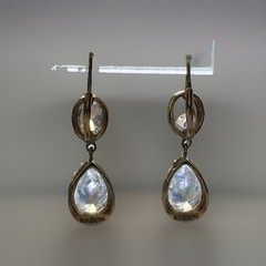 Drop Dangle Crystal Royal Pear Drop Earrings Nolan Miller Glamour Collection VTG