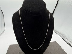 1.08g Vintage Sterling Silver 925 Rope Chain Necklace 20 in M