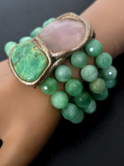 ESTROSIA Milano Italy Semi-precious Gemstone Multi-strand Bracelet