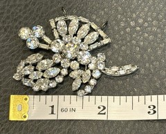 Signed Austria Designer Clear Rhinestones Pendant For Necklace – GLAMOROUS!!