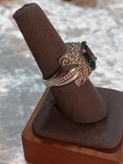 Vintage ISG Thailand 925 London Topaz Ring Sz 8