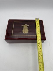 Vintage Jewelry Box Pineapple Design Filled with Vintage Jewelry Mixed Lot