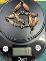 Vintage Maya Mexico Men Or Women’s Hammered Copper Bracelet 8.5”large Wrist 30 g