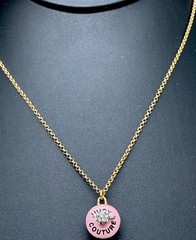 Vintage Juicy Couture Cupcake Enamel Crystal 19” Necklace New