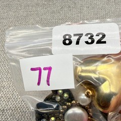 Vintage Earrings Large Gold Tone Bows Puffy Hearts AB Rhinestones 2.5 Inches