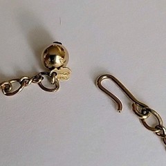 Wells Four Bead Gold Necklace 15″ 14K GF Mid Century Choker or Childs Adj J Hook