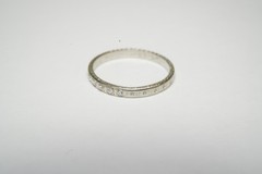 Original BELAIS 18k White Gold, Diamond Anniversary Ring – Dated 1927 – Size 7