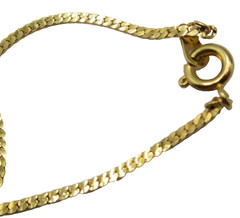 Carved Brass Puffed Heart Vintage Pendant Necklace Long Chain NWT MCM Unworn