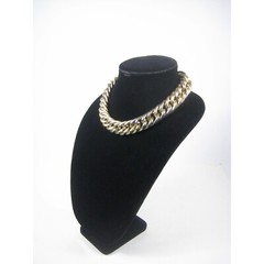 Necklace 19 In Metal Goldtone Chain Statement Festival Heavy Vintage Toggle WEAR
