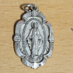 Vintage Sterling Silver Mary 1830 Charm