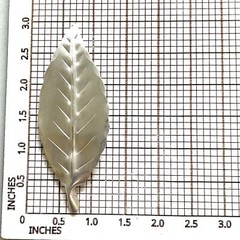 Vintage Stuart Nye Matte Finish Sterling Silver Leaf Brooch