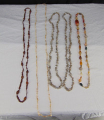 Lot of 14 NECKLACES Various Sizes Beaded Stones Shells Metal Wood Beads