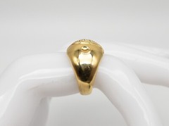 Signed MOVADO $5450 1ct VS F IDEAL CUT Diamond 18k Yellow Gold Band Ring 11g