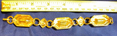 Vintage Yves Saint Laurent YSL Resin Stones Gold Tone Metal Bracelet