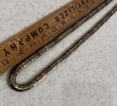 Vtg Mixed Metal Silver Gold Copper Tone Flex Bendable Snake Coil Necklace 21”