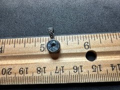 1.30g Vintage Sterling Silver 925 Blue Faceted Round Pendant M