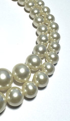 Vintage Jewelry JAPAN Multi Strand Faux Pearl Bead Necklace Mod Earrings Set 1